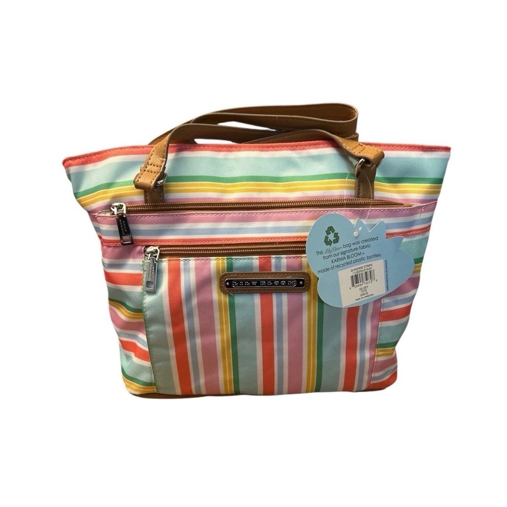 Lily Bloom Kelsey Tote Bag Sunshine Stripe Recycled Karma Bloom 11LB08L8-SUN NEW